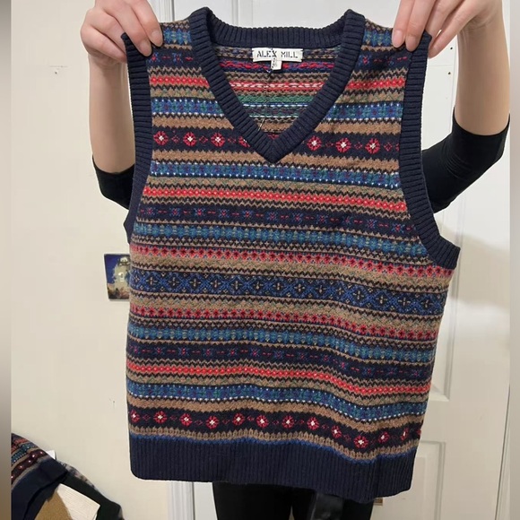 Alex Mill Sweaters - ALEX MILL 
Francis Fair Isle Merino Wool Vest